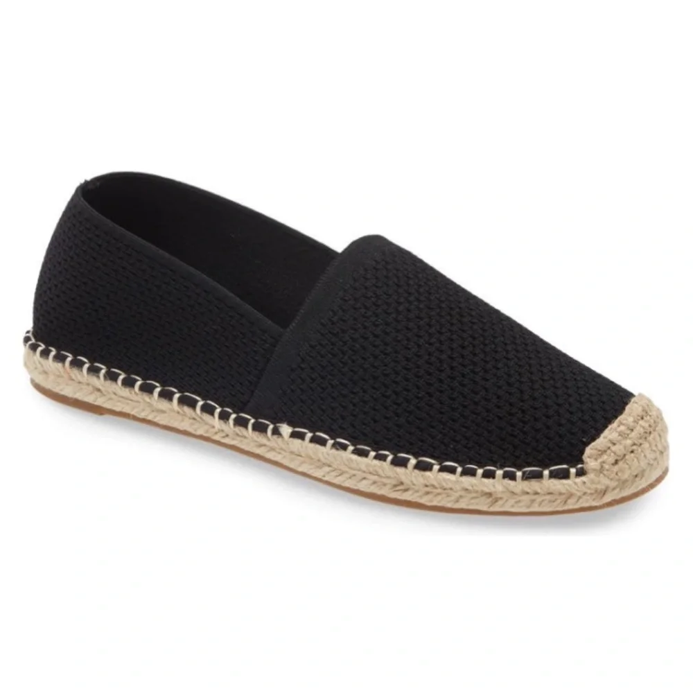 Eileen Fisher Black Live Knit Espadrille Size 5.5